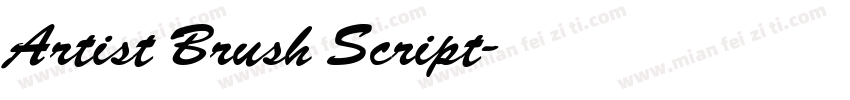 Artist Brush Script字体转换